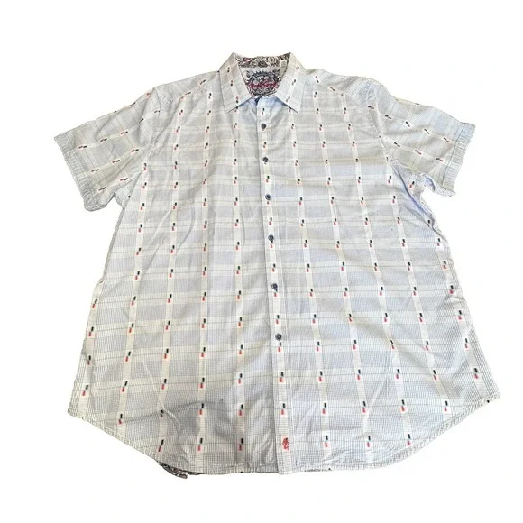 Robert Graham Multi-Color Striped Button Front Shirt Mens Sz 3XL Whimsy Artsy - Picture 2 of 12